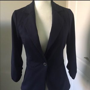 Hawthorne blue blazer - 3/4 bracelet sleeves, cute
